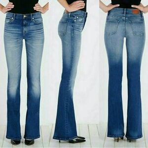 Henry & Belle Distressed High Waisted Flare Jeans 30 x 35 long